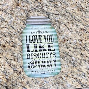 Mason Jar Wall Decor with Love Quote